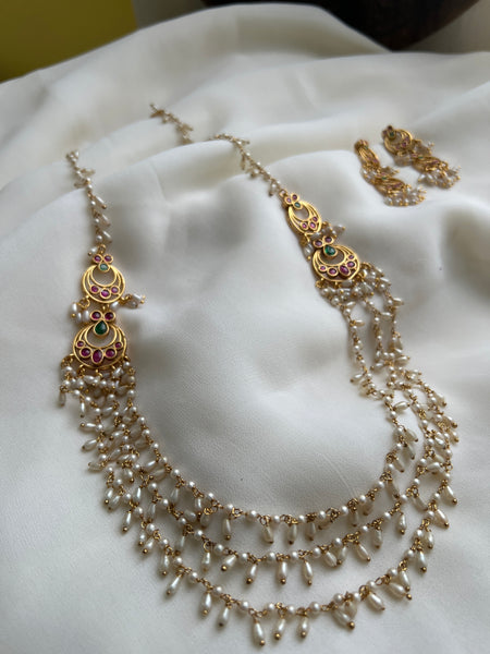Guttapusalu layers haram with earrings