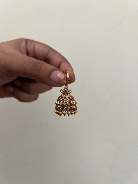 Kemp Paisley hook jhumkas
