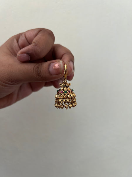 Kemp Paisley hook jhumkas