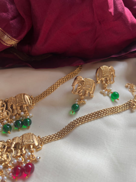 Gajalakshmi choker with studs