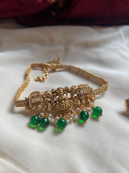 Gajalakshmi choker with studs