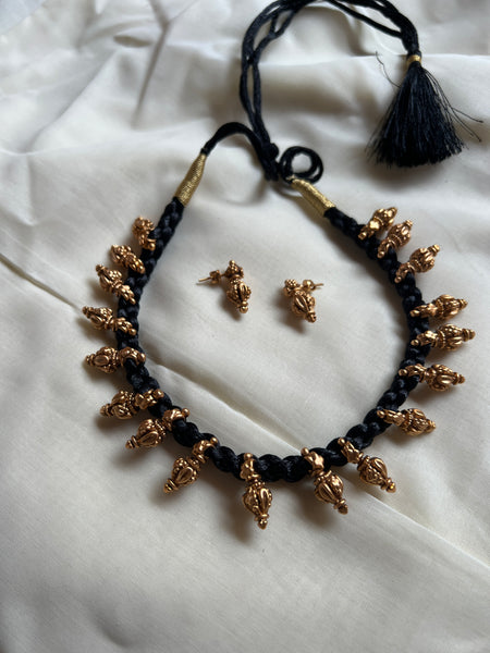 Antique dori necklace with studs