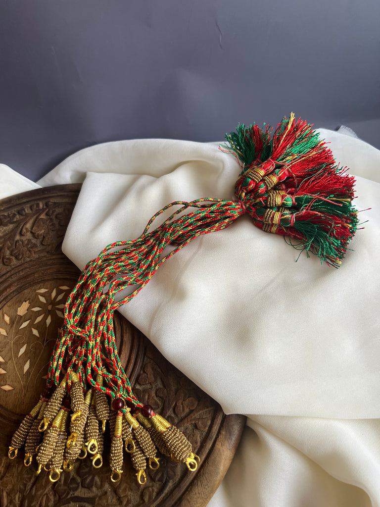 Red Green silk thread dori House of Jhumkas
