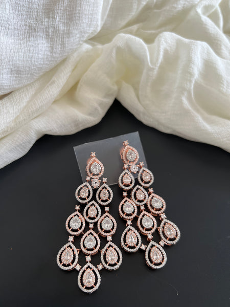 Rose gold ad earrings