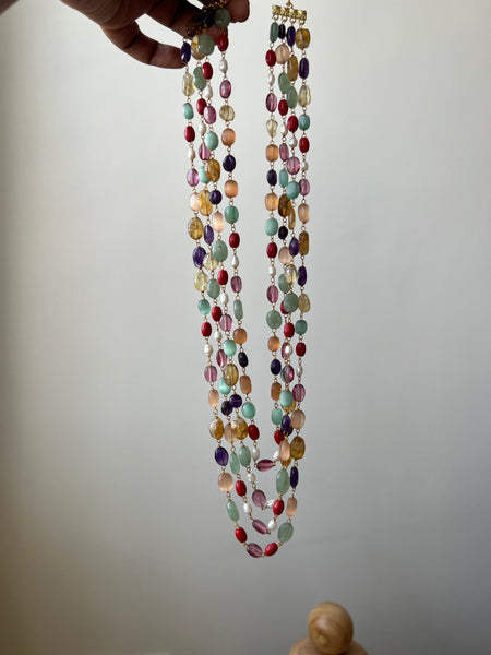 Multi coloured bead maala