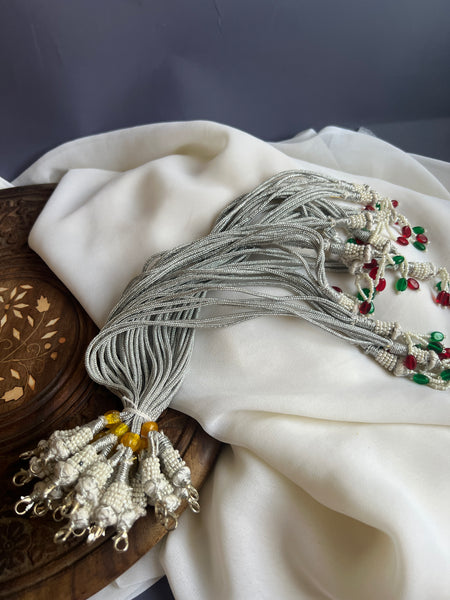 Silver beaded dori
