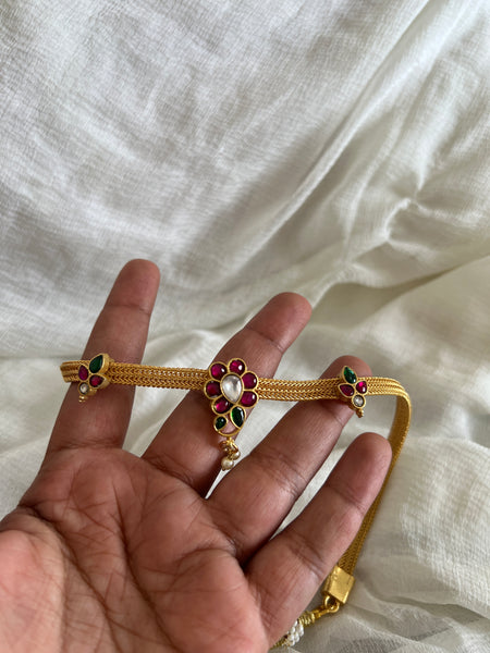 Kundan floral choker