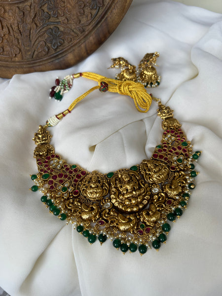 Nagas kemp bridal necklace with jhumkas