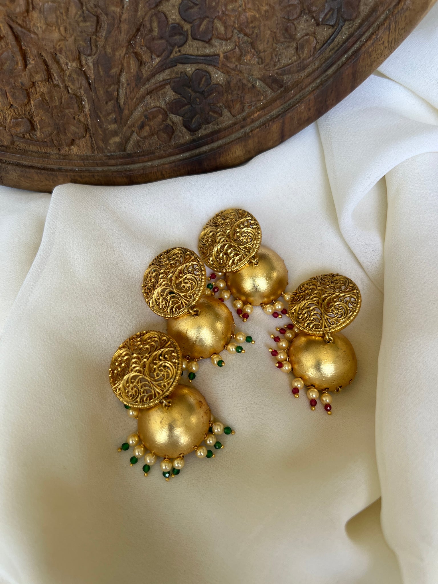 Bright matte Jhumkas