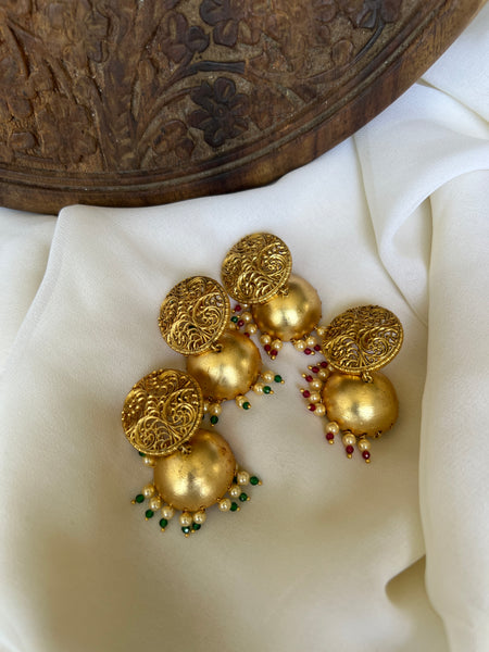 Bright matte Jhumkas