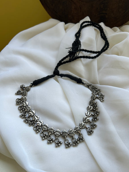 Antique choker with silver drops