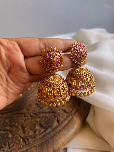 Kemp chakra bridal jhumkas