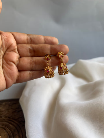 Kid friendly mini kemp Jhumkas