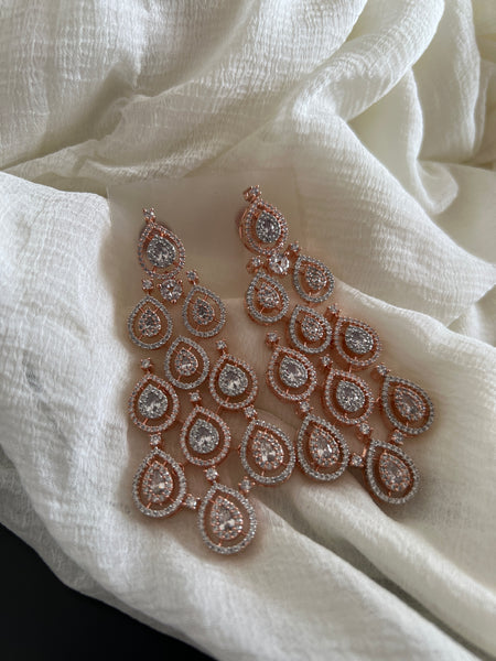 Rose gold ad earrings