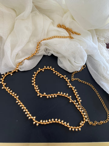 Pearl rice bead hip chain