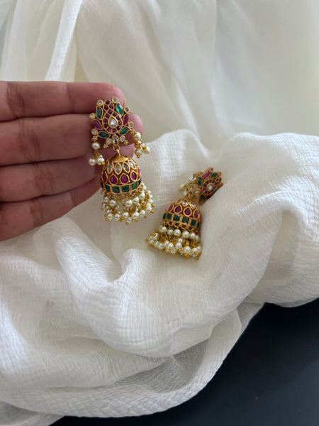 Kemp lotus jhumkas