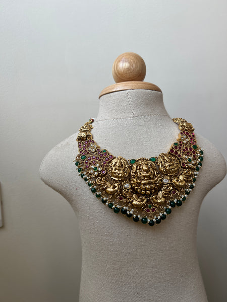 Nagas kemp bridal necklace with jhumkas