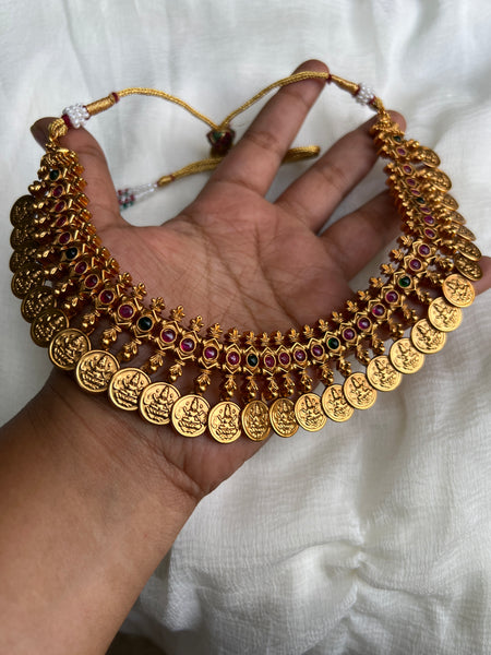 Kemp coin necklace with studs