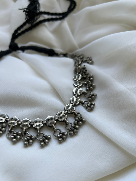 Antique choker with silver drops