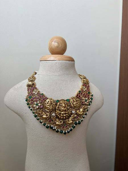 Nagas kemp bridal necklace with jhumkas