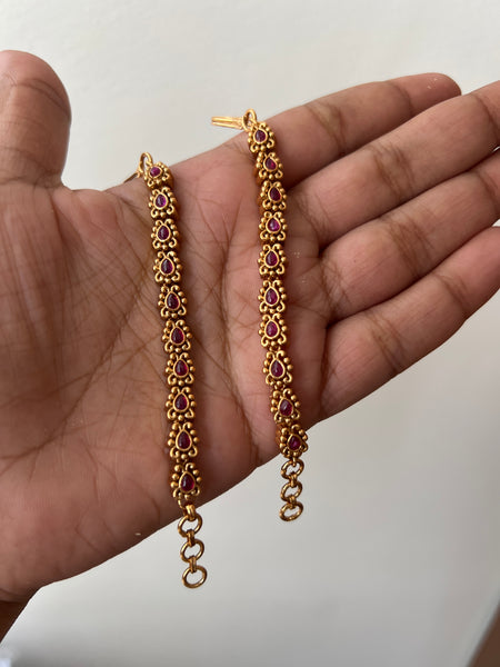 Kemp bridal earrings chain