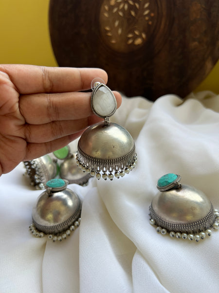 Jumbo candy stone jhumkas