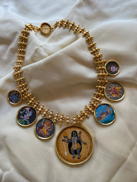 Amrapali inspired hand painted temple necklace