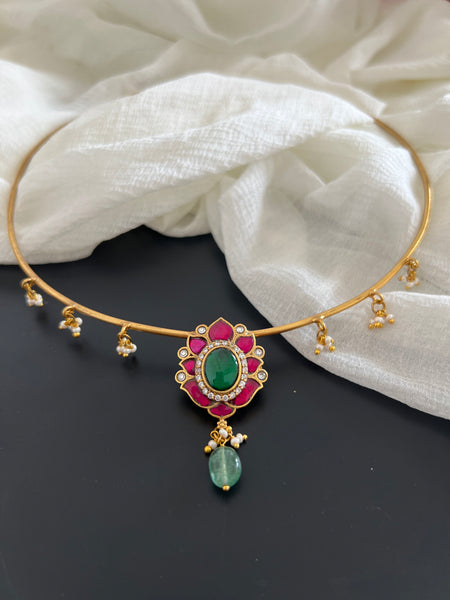 Kundan flower pendant Hasli