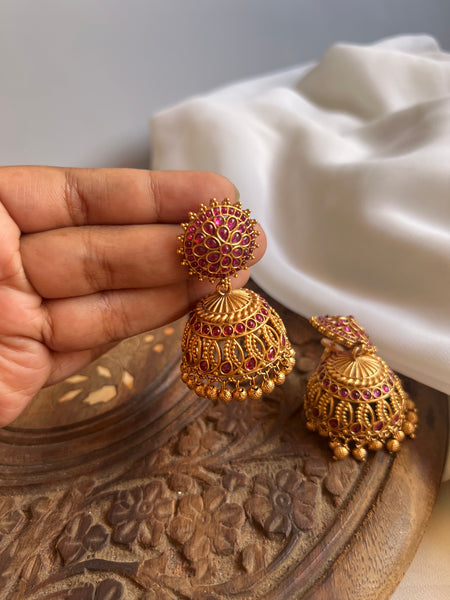 Kemp chakra bridal jhumkas
