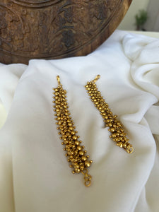 Matte cluster bead earring chain