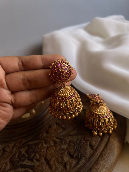 Kemp chakra bridal jhumkas