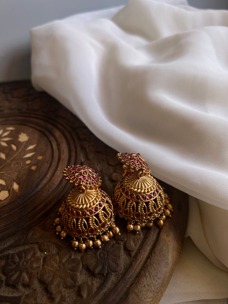 Kemp chakra bridal jhumkas