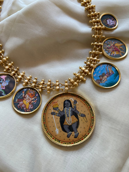 Amrapali inspired hand painted temple necklace