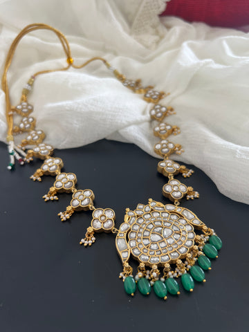 Reversible Kundan flower haram