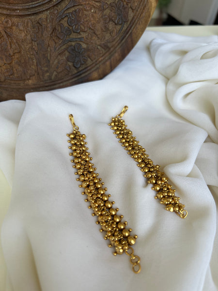 Matte cluster bead earring chain