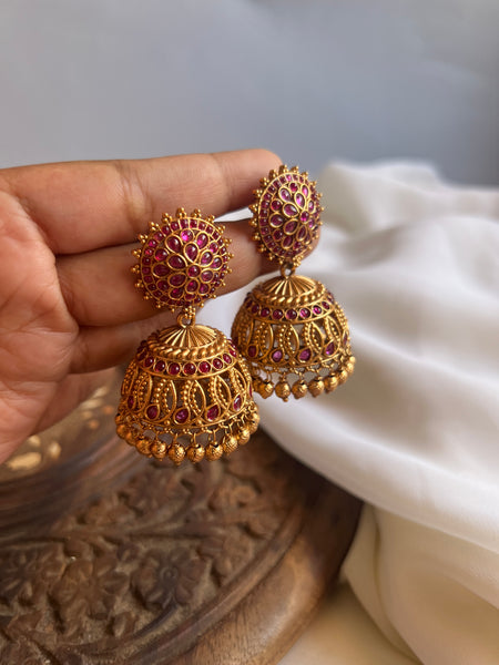 Kemp chakra bridal jhumkas
