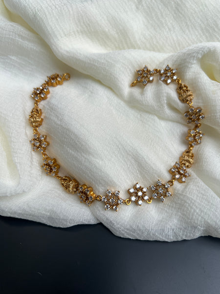AD stone Lakshmi kid friendly necklace with studs
