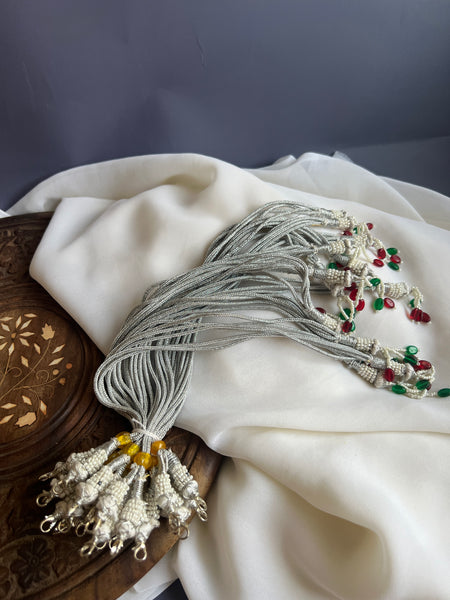 Silver beaded dori