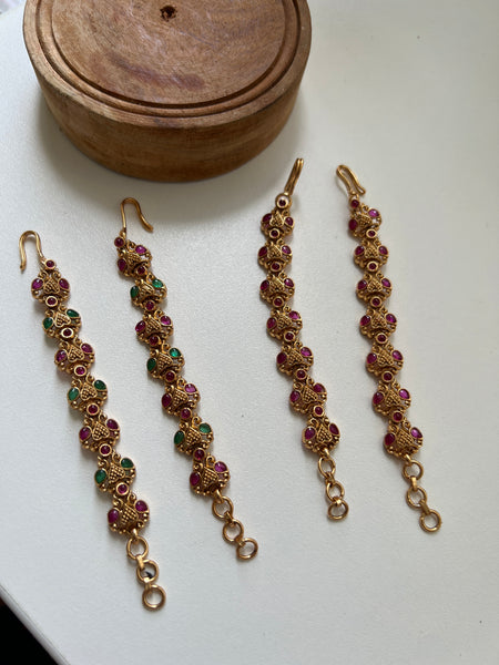 Kemp bridal earring chain