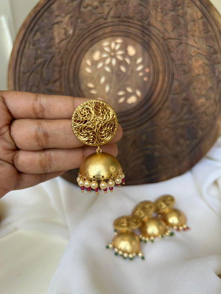 Bright matte Jhumkas