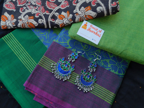 Chettinad Cotton with Kalamkari blouse -1