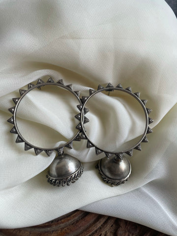 Oversized hoop jhumkas