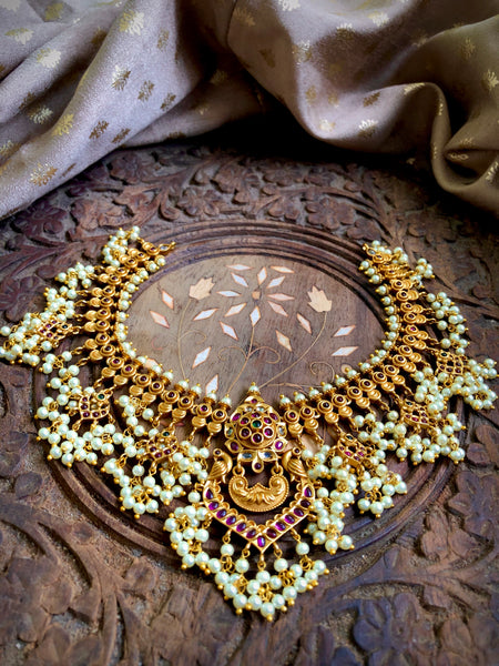 Bridal guttapusalu with jhumkas
