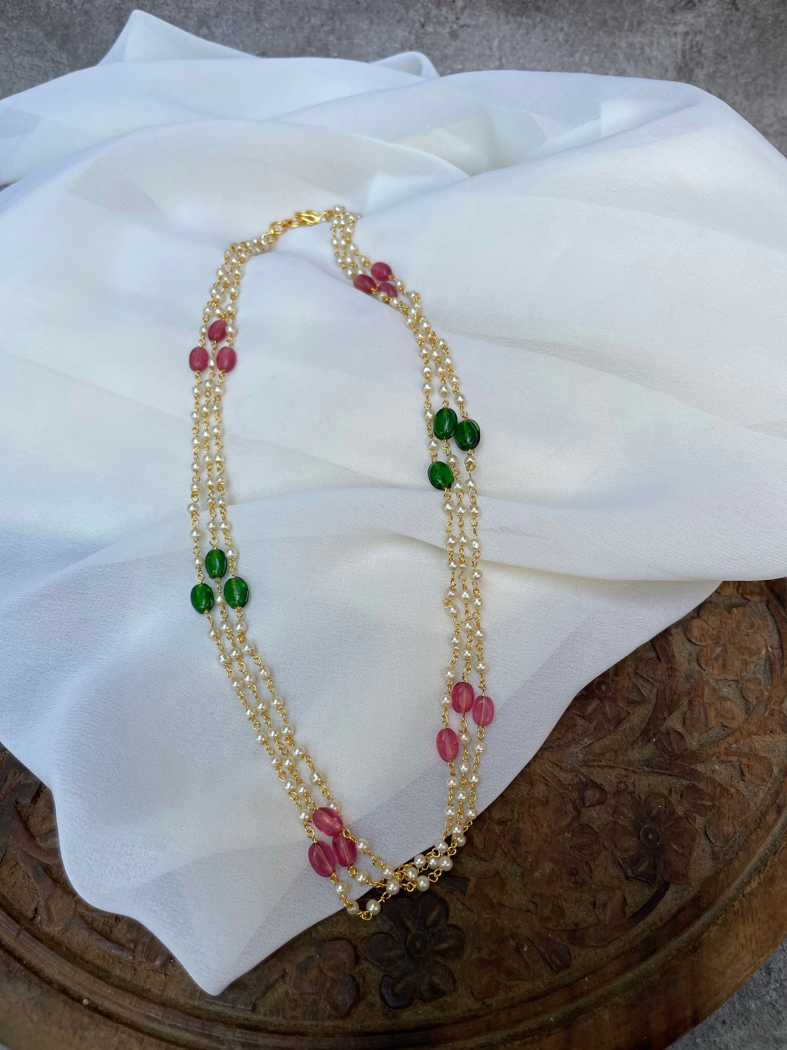 2 color 3 layer Pearl maala
