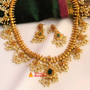 Classic Guttapusalu with earrings  (gold/silver )