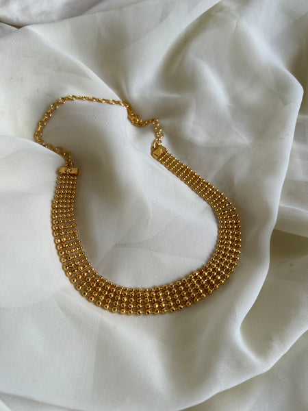 Kerala style golden necklace