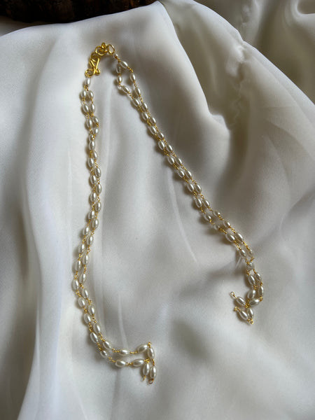 Faux rice Pearl maala
