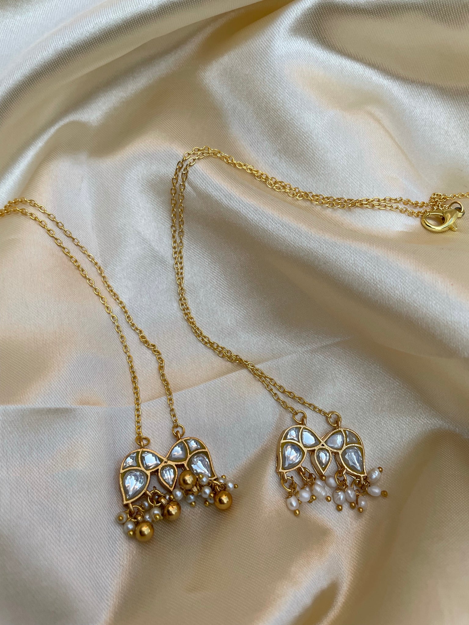 Kundan wing pendant maala