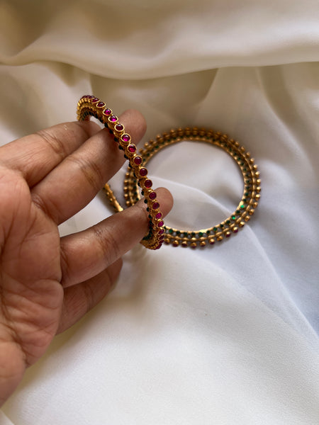 Double color kemp bangles