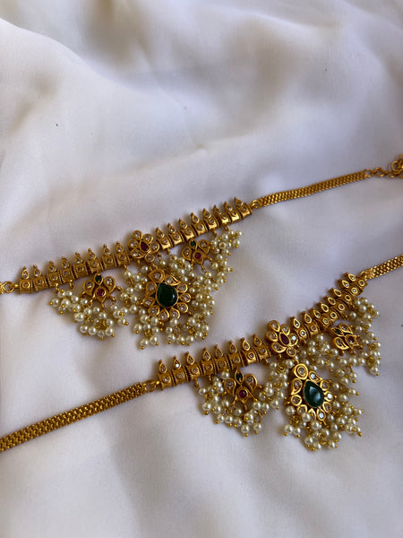 Bridal guttapusalu bajubaand cum choker ( sold as 1 piece/not pair )